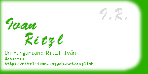 ivan ritzl business card